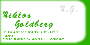 miklos goldberg business card